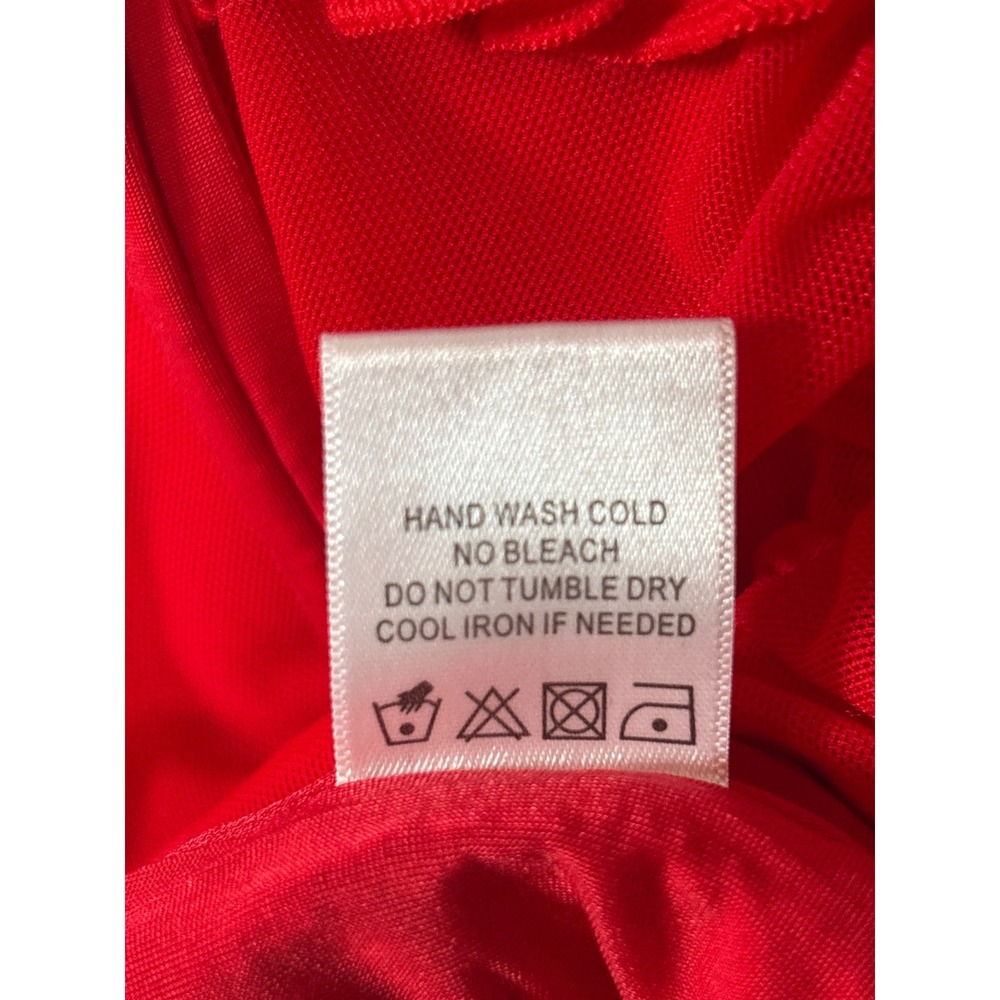 Majorelle Red Ruched Ruffle Mesh Halter Mini Dress Sweetheart Neckline Womens M - Picture 5 of 6